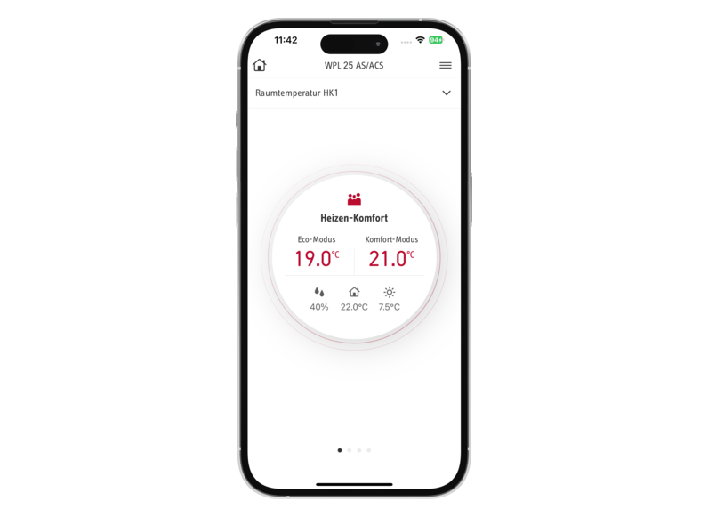 STIEBEL ELTRON Hőszivattyú vezérlés MyStiebel-App iOS